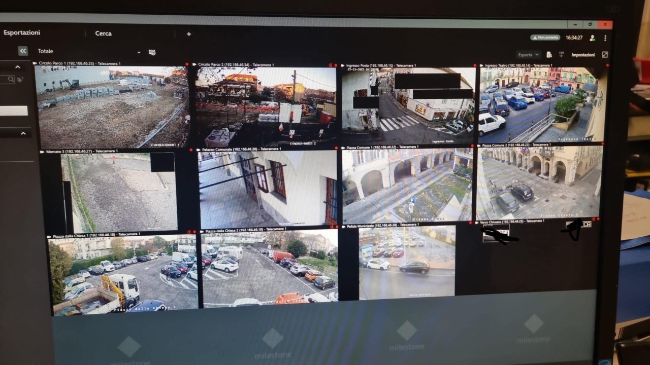 Gassino potenzia la videosorveglianza: 32 postazioni rinnovate e nuovo portale di lettura targhe