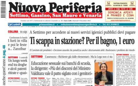 In edicola La Nuova Periferia di Settimo del 9 dicembre