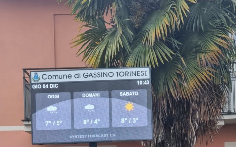 A Gassino installato un nuovo monitor informativo per i cittadini
