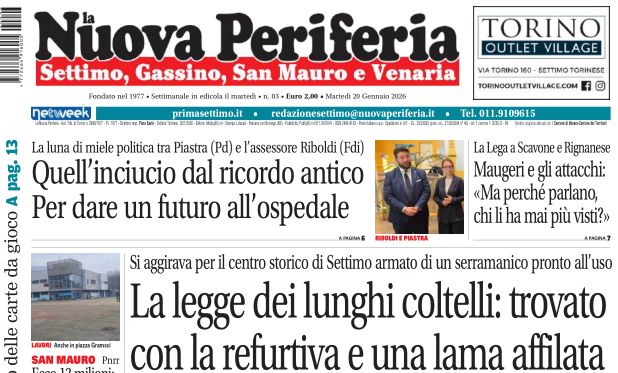 In edicola La Nuova Periferia di Settimo (e non solo) del 20 gennaio