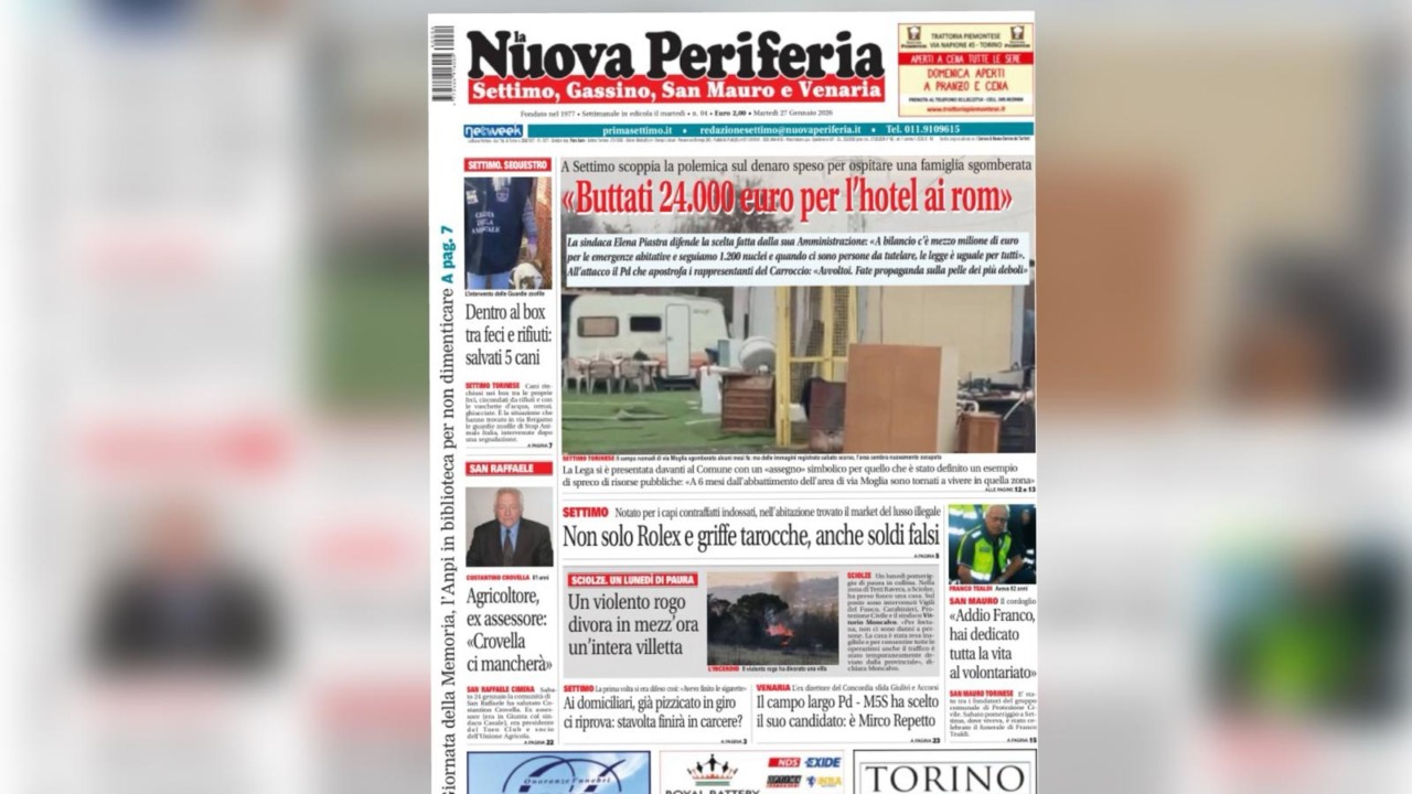 La Nuova Periferia del 27 gennaio in edicola con tutte le notizie e i fatti che fanno discutere il territorio