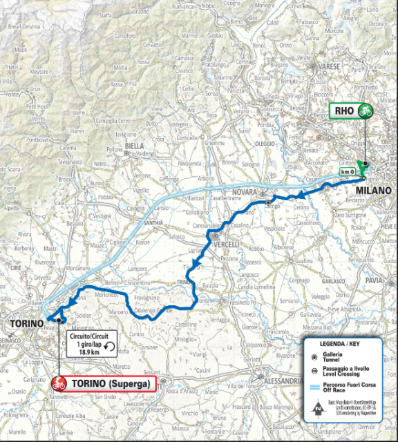 Milano-Torino 2026 passa da San Mauro dalla Collina