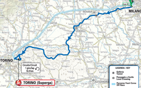 Milano-Torino 2026 passa da San Mauro dalla Collina
