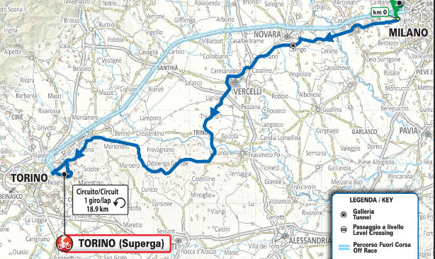 Milano-Torino 2026 passa da San Mauro dalla Collina