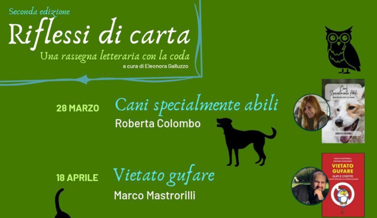 Riflessi di carta 2026, seconda edizione: tre incontri tra libri e animali a Gassino