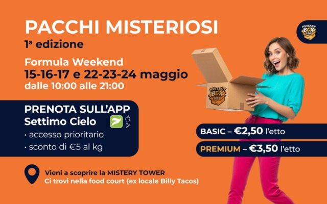A Settimo Cielo Retail Park arriva Pacchi Misteriosi, il format che unisce risparmio e sostenibilità