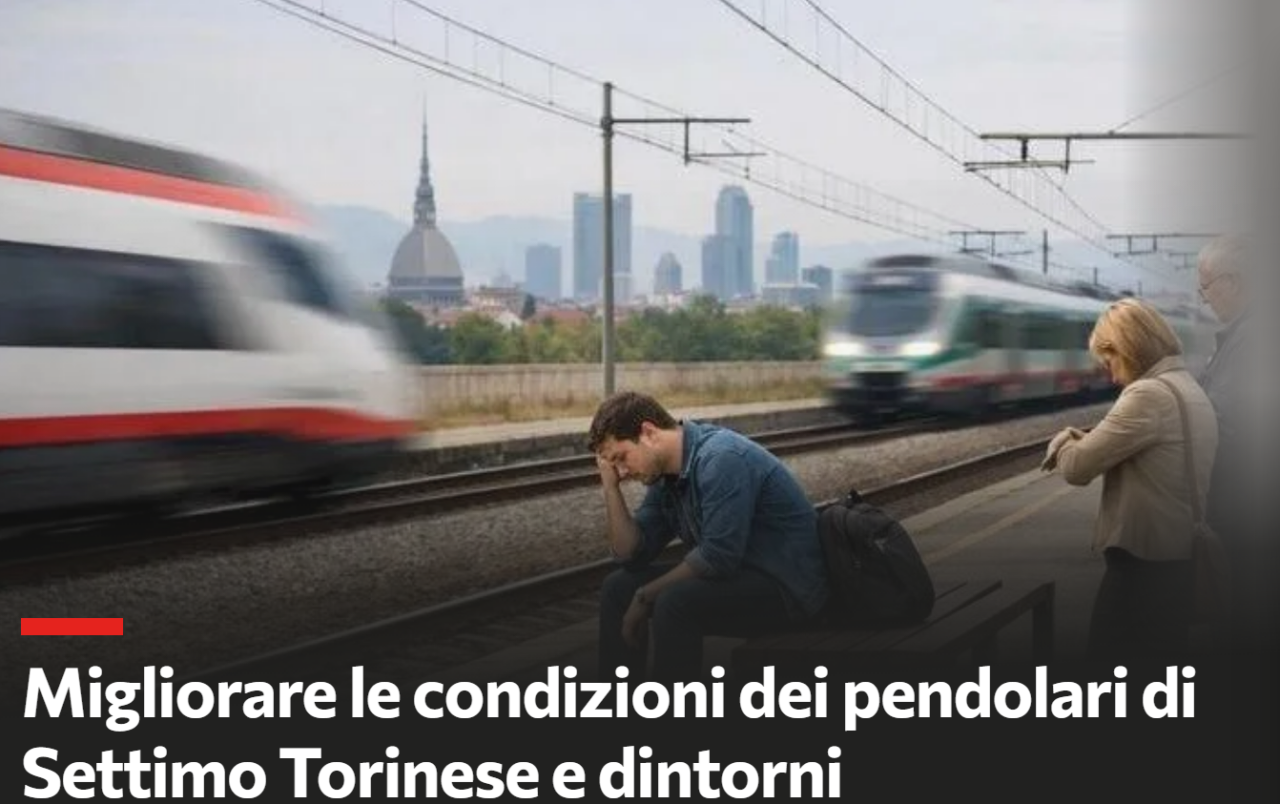 Pendolari di Settimo Torinese in protesta: “Servizio instabile e Regionali veloci che saltano la città”