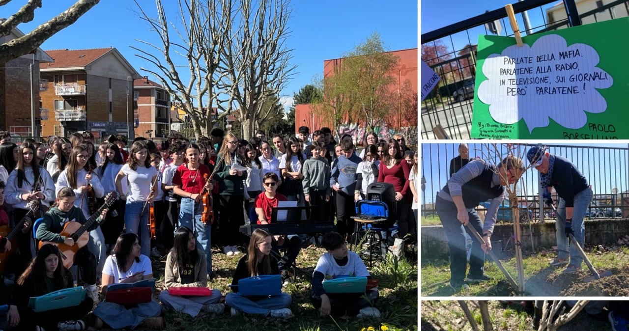 A San Mauro Torinese una pianta per la legalità in memoria di Falcone e Borsellino