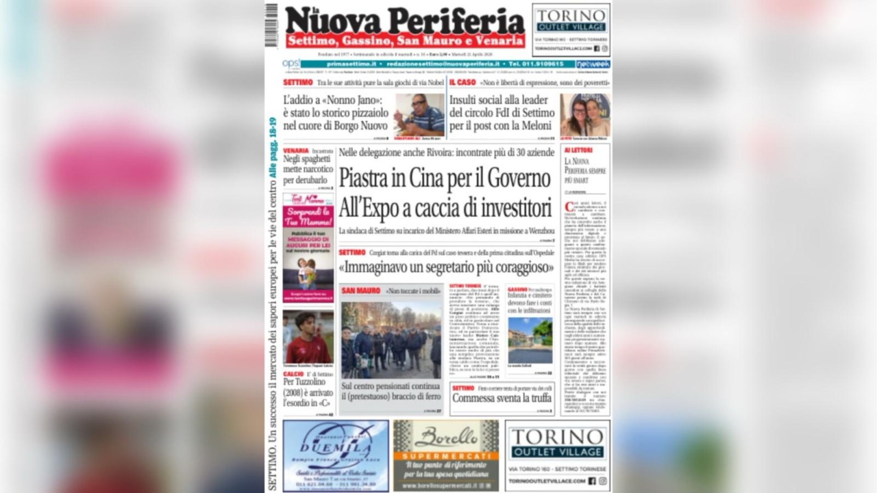 La Nuova Periferia è in edicola: ecco le notizie da non perdere nel numero del 21 aprile