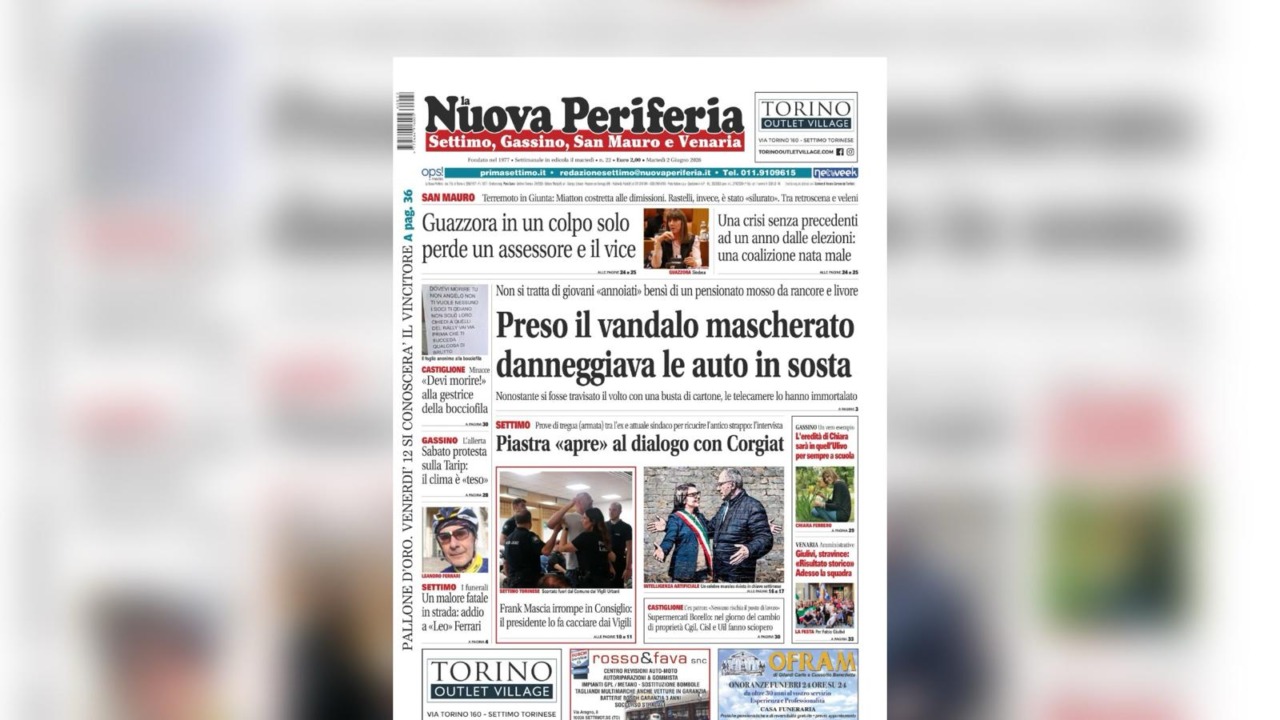 La Nuova Periferia è in edicola: tutte le notizie del numero del 2 giugno 2026