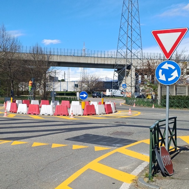 Rotonda tra corso Piemonte e via Don Gnocchi: previsto il restringimento della careggiata