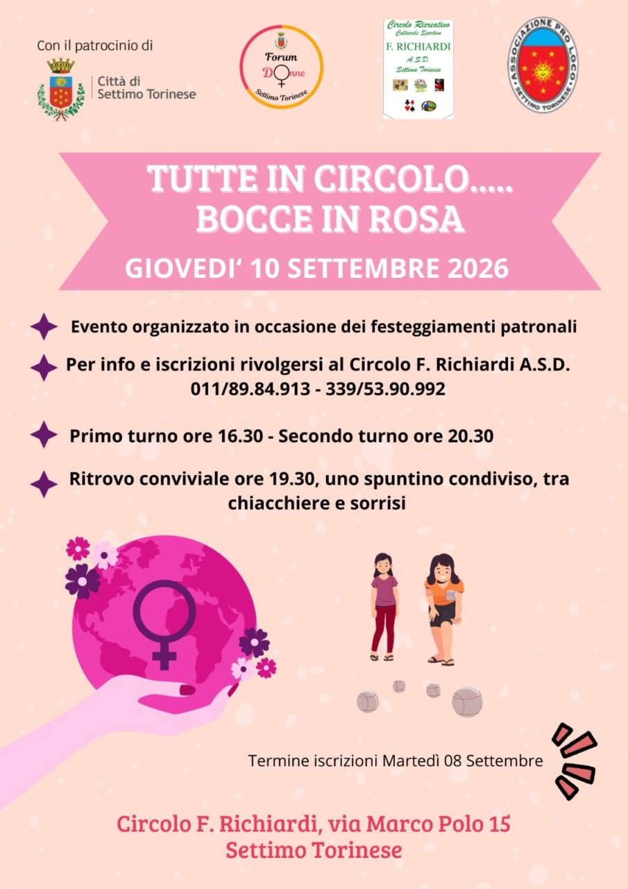Torna “Bocce in Rosa”: iscrizioni aperte fino a martedì 8 settembre