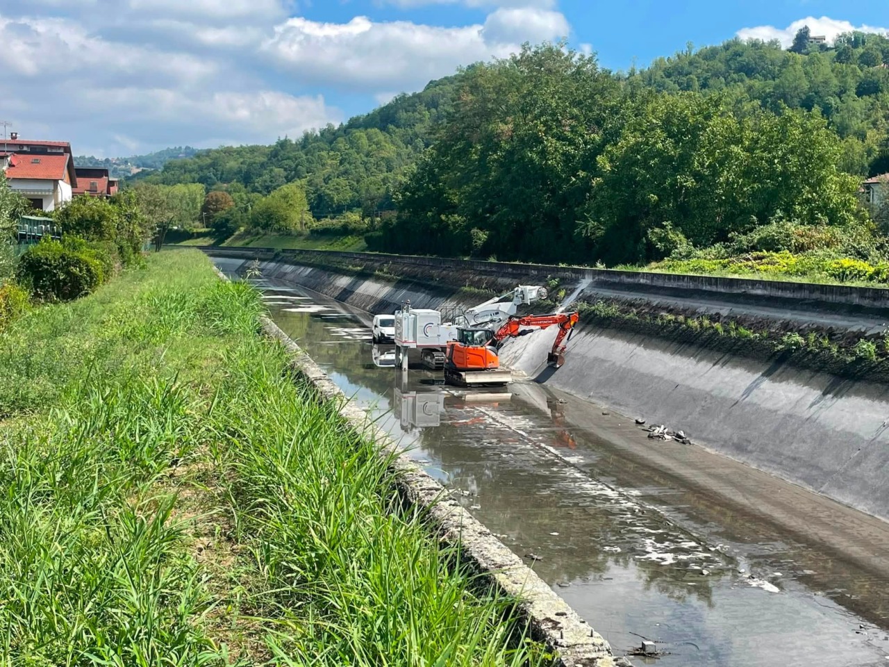 Gassino, lavori in corso sul Canale Cimena