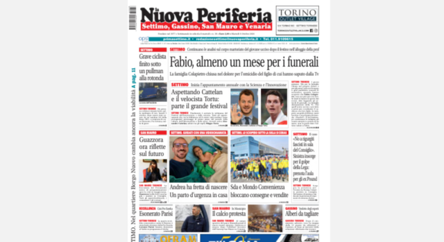 In edicola La Nuova Periferia del 6 ottobre: tutte le notizie della settimana