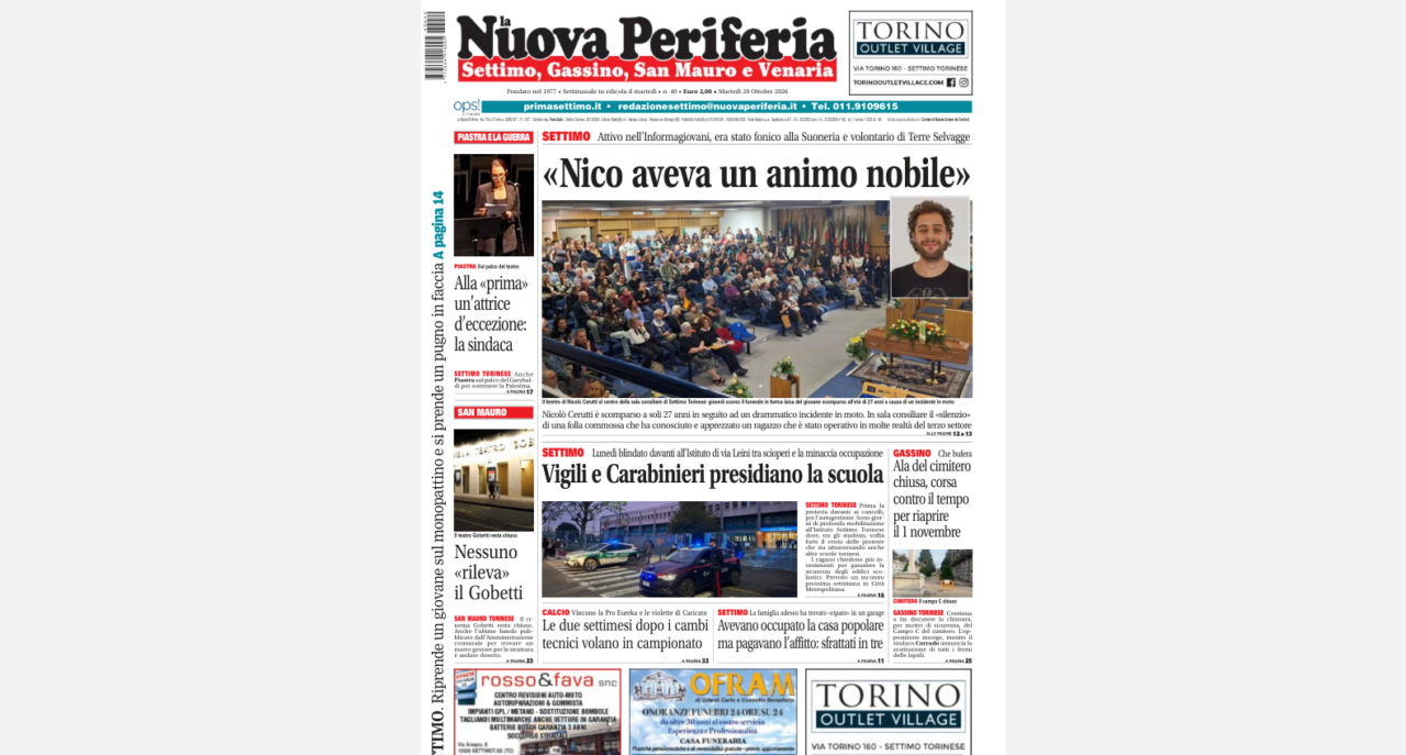 La Nuova Periferia del 20 ottobre è in edicola
